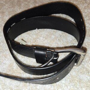 Fossil Men's Black Leather Belt Size L